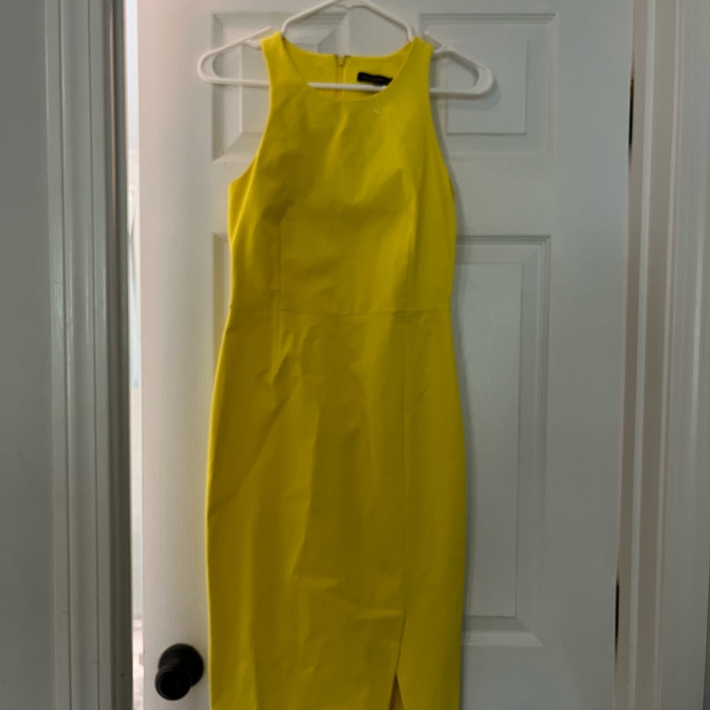 Banana Republic Vibrant Yellow Midi Dress